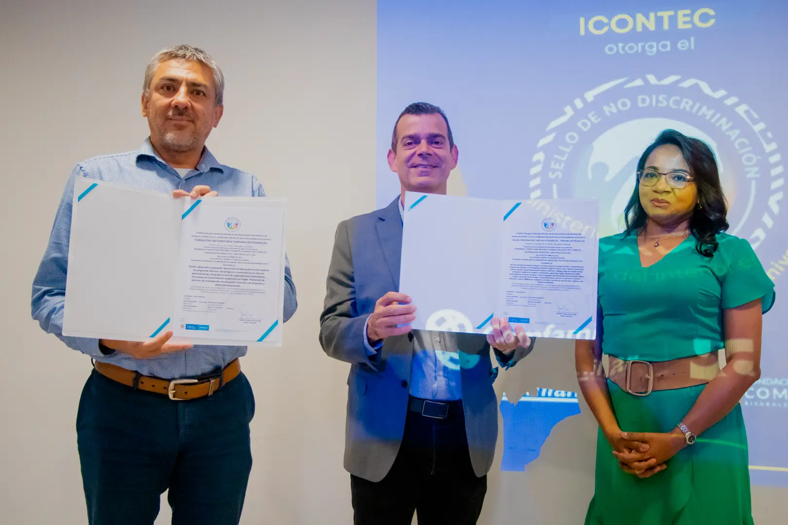 ICONTEC otorga el “Sello de No Discriminación” a Comfamiliar Risaralda y la Fundación Universitaria Comfamiliar