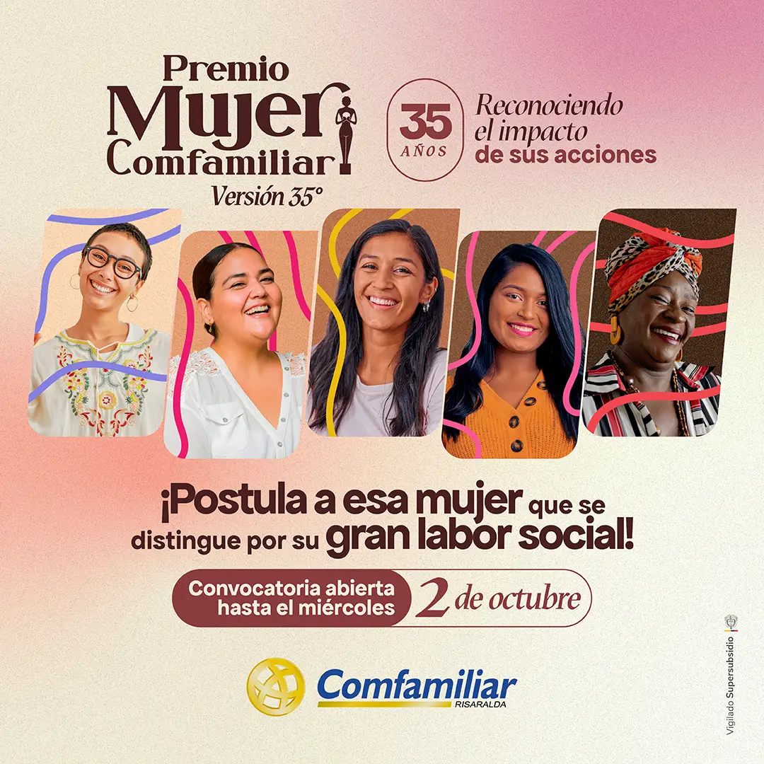 Inicia la convocatoria del Premio Mujer Comfamiliar 2024
