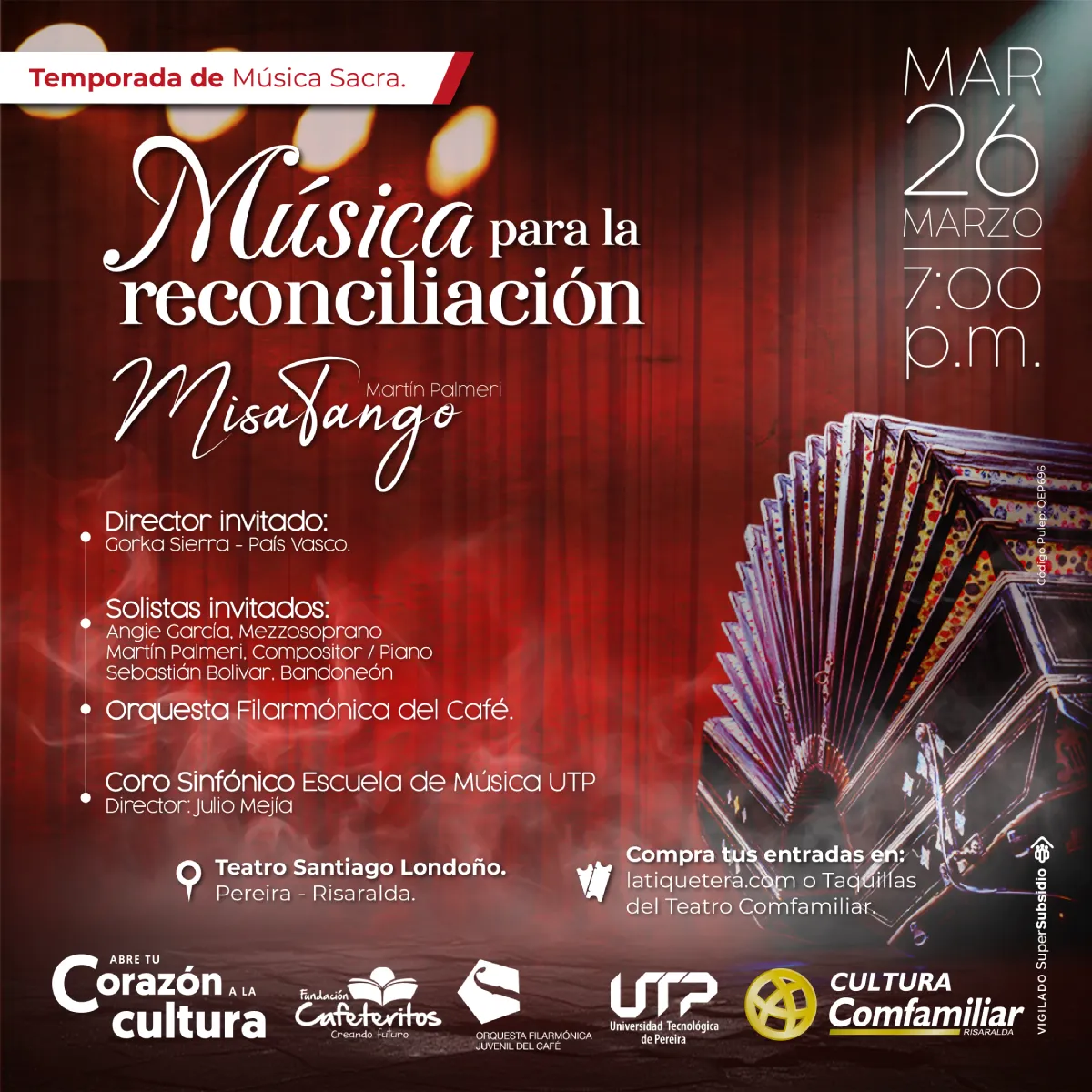 Música para la reconciliación, un concierto lleno de tango y música vasca 