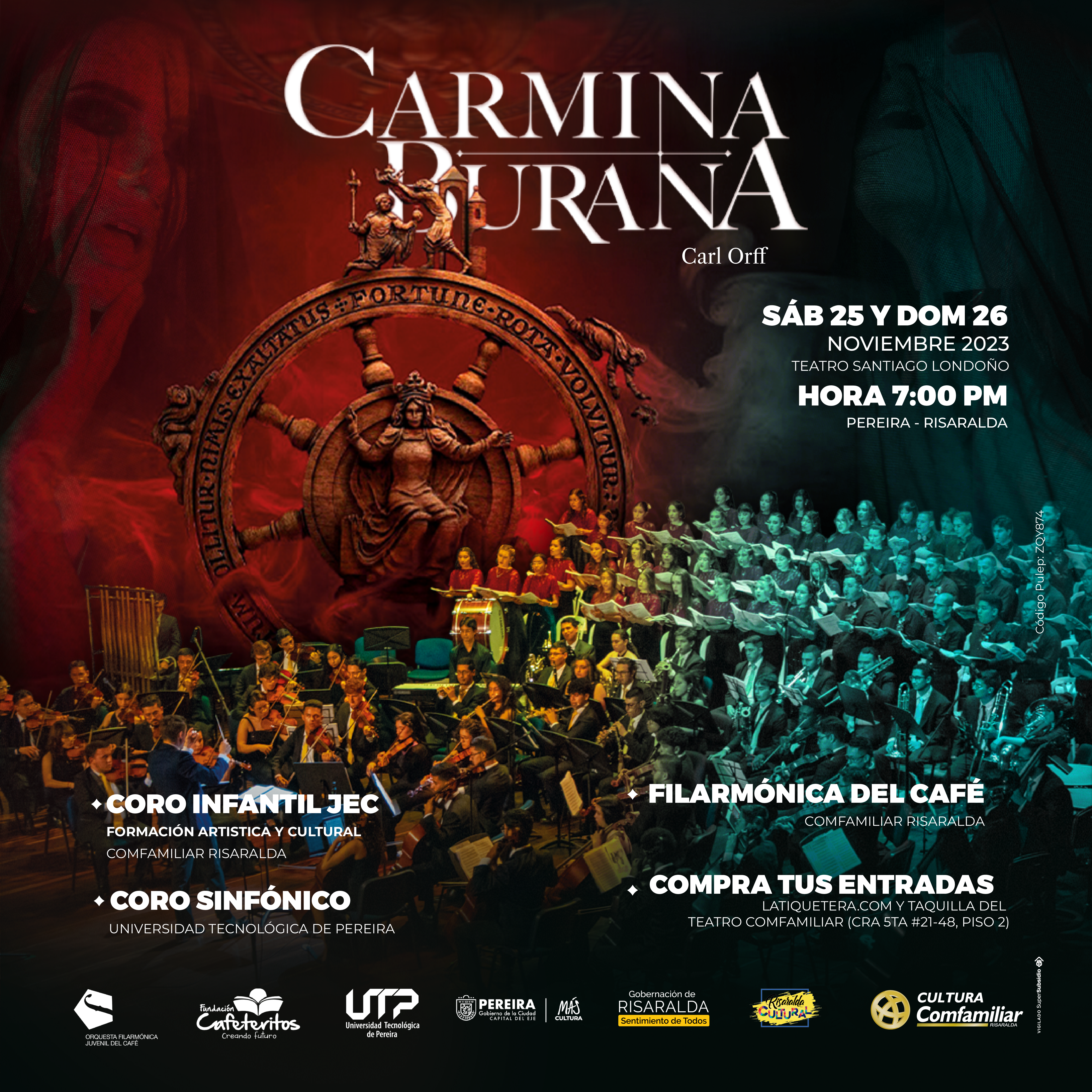 ‘CARMINA BURANA, de Carl Orff, en Pereira