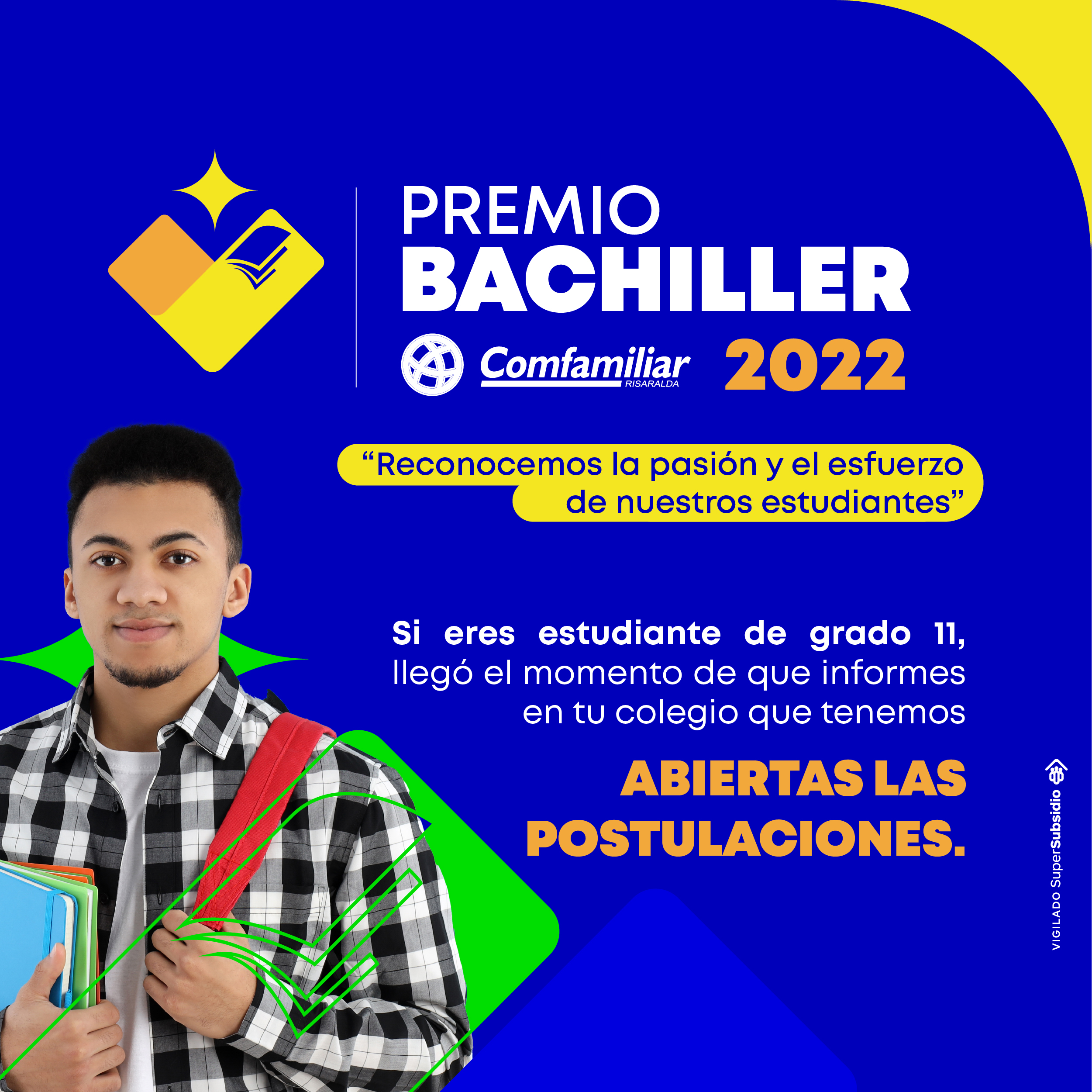 Postulaciones abiertas al Premio Bachiller Comfamiliar